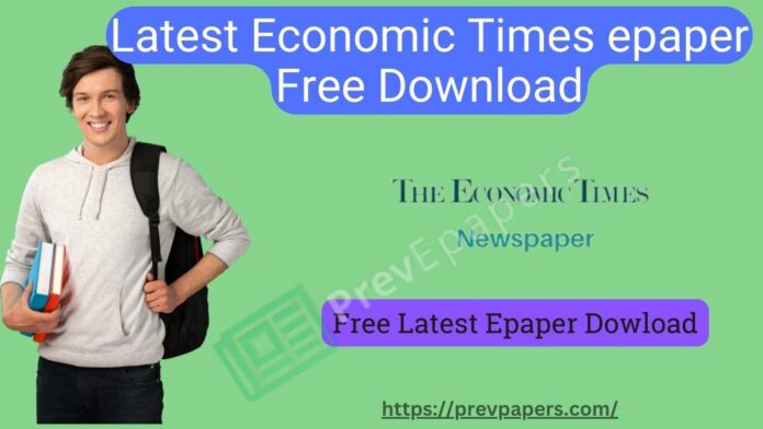 Latest Economic Times epaper pdf Free Download